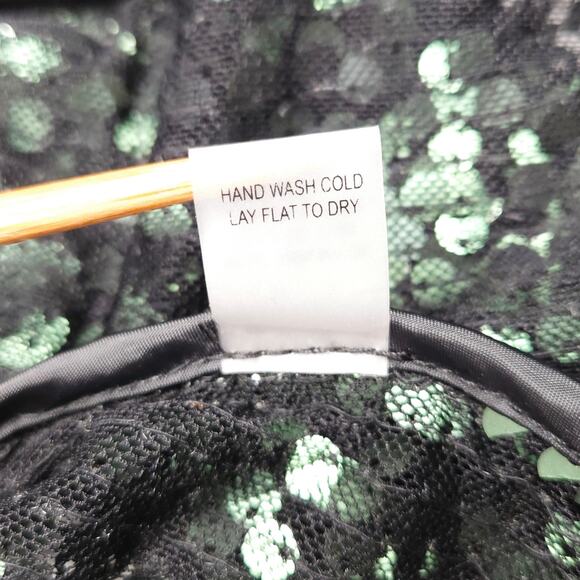 EUC Dolce Cabo 80s MTV Drape-Front Sequin Evening Jacket Sz. M [4-6] Dark Green - Picture 6 of 8